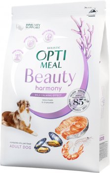 Беззерновой полнорационный сухой корм для взрослых собак Optimeal Beauty Harmony на основе морепродуктов 1.5 кг (4820215366854) 