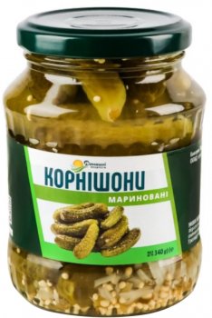 Корнишоны маринованные Домашние продукты 340г (4820186122213) 
