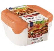 Набір контейнерів для харчових продуктів Fresh&Go 3x0.8л прозоро-персиковий Curver